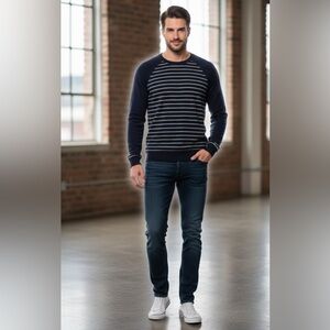 AG Adriano Goldschmied Washed Blue Shirt